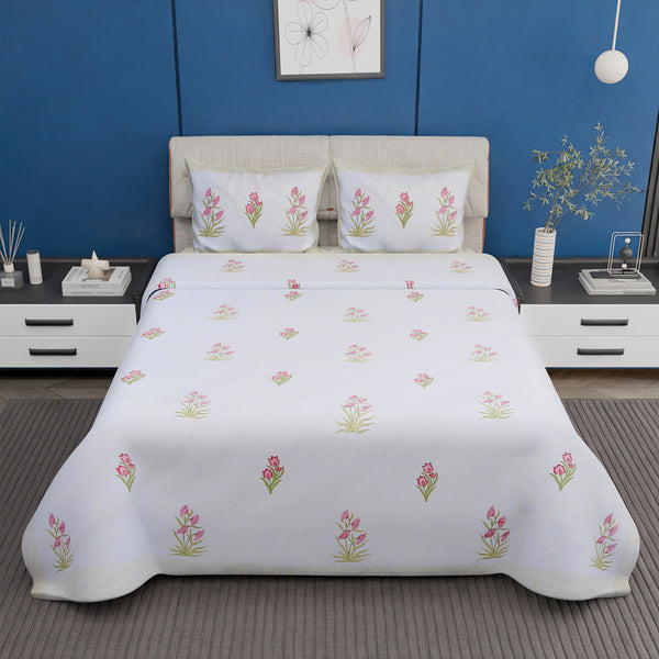 Blockprint Cotton Bedsheet- 06