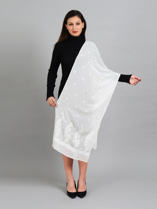 Pure Georgette Chikan Stole
