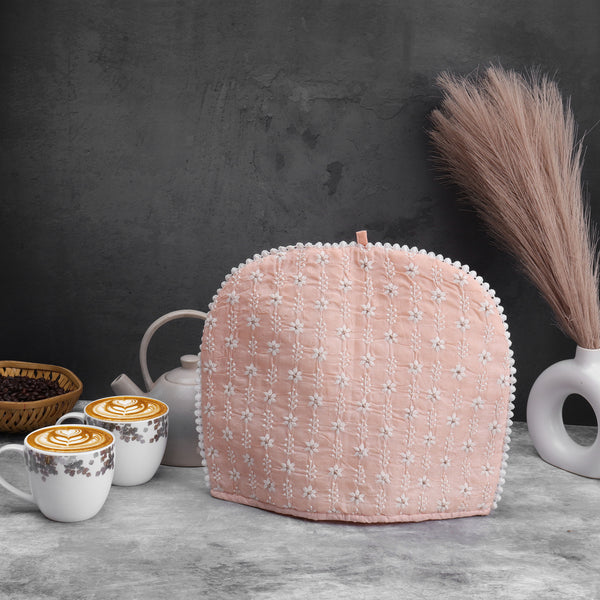 Beige Chikankari Tea Cozy