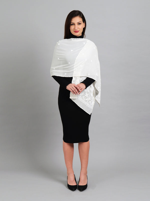 Pure Georgette Chikan Stole
